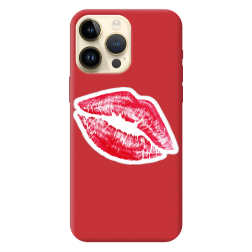 Apple iPhone 13 Pro Max Drooling Tongue Red Colored Silicone TPU Θήκη