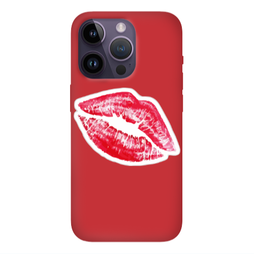 Apple iPhone 14 Pro  Drooling Tongue Red Colored Silicone TPU Θήκη