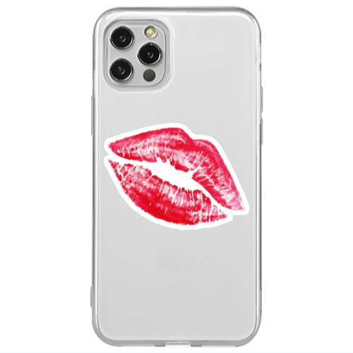 Apple iPhone 12 Pro Drooling Tongue Transparent Silicone TPU Θήκη