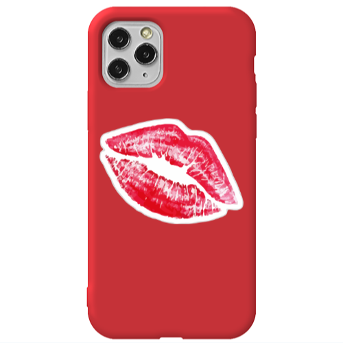 Apple iPhone 11 Pro Max Drooling Tongue Red Colored Silicone TPU Θήκη