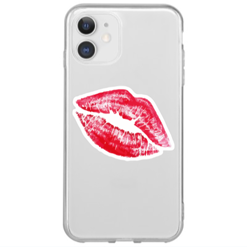 Apple iPhone 12 Mini Drooling Tongue Transparent Silicone TPU Θήκη