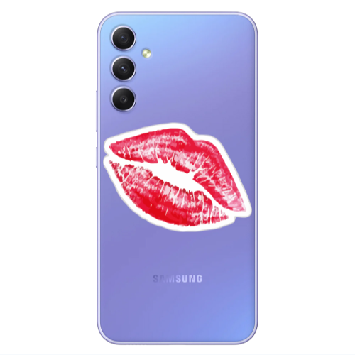 Samsung A34 Drooling Tongue Transparent Silicone TPU Θήκη