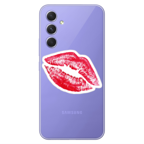 Samsung A54 Drooling Tongue Transparent Silicone TPU Θήκη