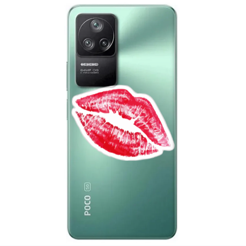 Xiaomi Poco F4 Drooling Tongue Transparent Silicone TPU Θήκη