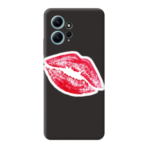 Xiaomi Redmi Note 12 4G Faint Kiss Black Colored Silicone TPU Θήκη