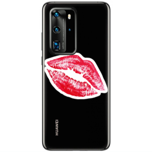 Huawei P40 Pro Drooling Tongue Transparent Silicone TPU Θήκη