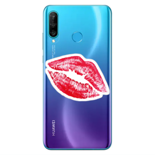 Huawei P30 Lite Drooling Tongue Transparent Silicone TPU Θήκη