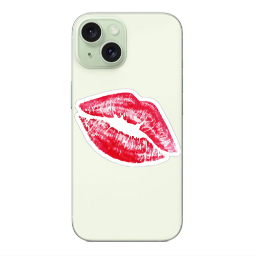 Apple iPhone 15 Plus Drooling Tongue Transparent Silicone TPU Θήκη