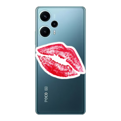 Xiaomi Poco F5 Drooling Tongue Transparent Silicone TPU Θήκη