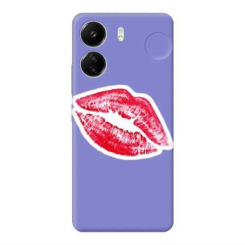 Xiaomi Redmi 13C Faint Kiss Purple Colored Silicone TPU Θήκη