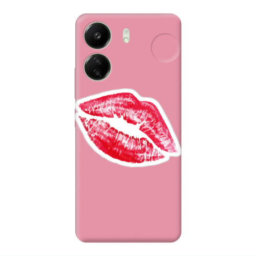 Xiaomi Redmi 13C Faint Kiss Pink Colored Silicone TPU Θήκη