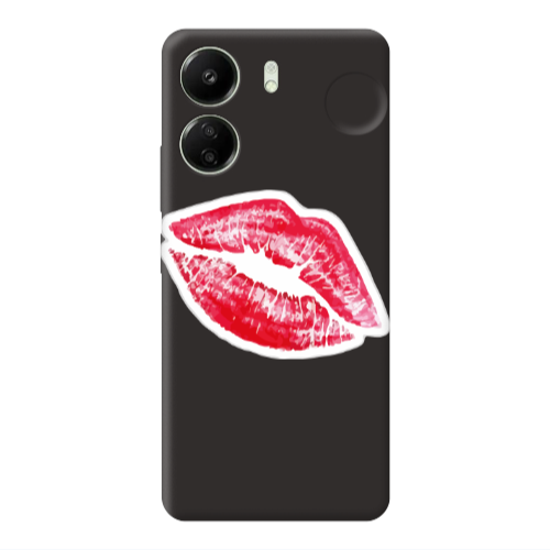 Xiaomi Redmi 13C Faint Kiss Black Colored Silicone TPU Θήκη