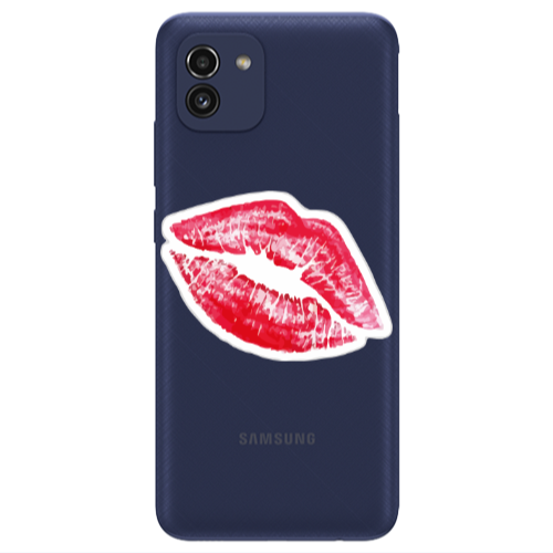 Samsung A03 Drooling Tongue Transparent Silicone TPU Θήκη