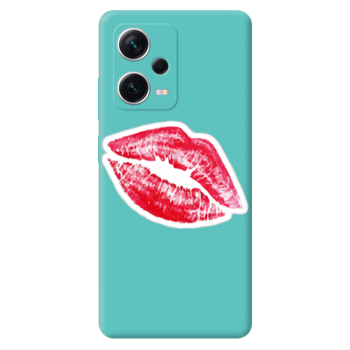 Xiaomi Poco X5 Faint Kiss Turquoise Colored Silicone TPU Θήκη