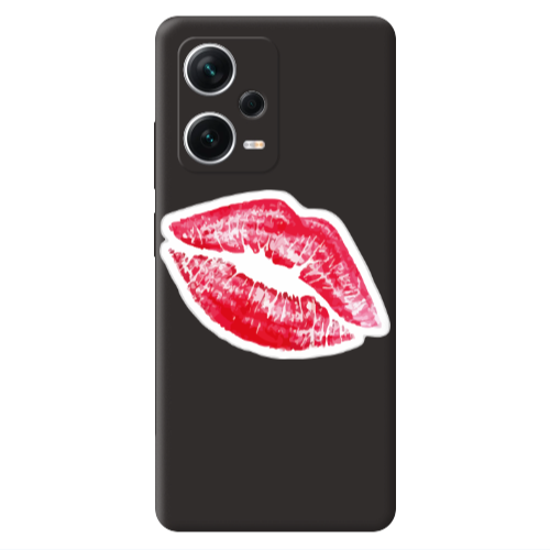 Xiaomi Poco X5 Faint Kiss Black Colored Silicone TPU Θήκη
