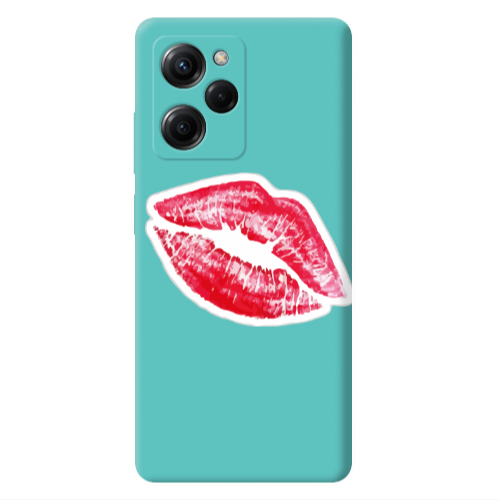Xiaomi Poco X5 Pro Faint Kiss Turquoise Colored Silicone TPU Θήκη