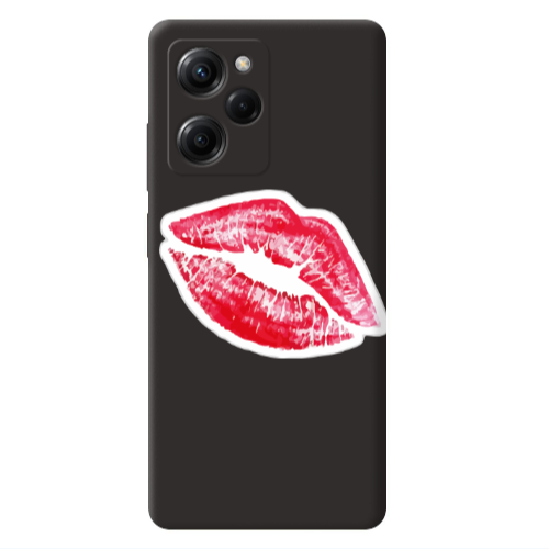 Xiaomi Poco X5 Pro Faint Kiss Black Colored Silicone TPU Θήκη