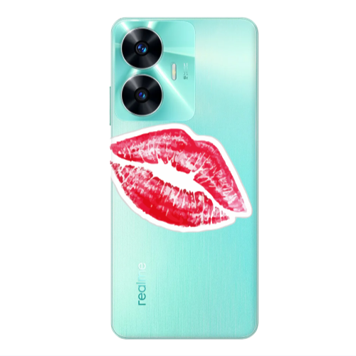 Realme C55 Faint Kiss Transparent Silicone TPU Θήκη