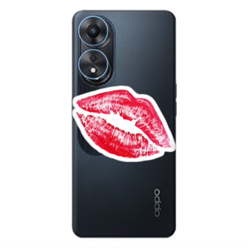 Oppo A 98 Drooling Tongue Transparent Silicone TPU Θήκη