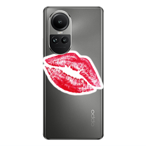 Oppo Reno10 5G Drooling Tongue Transparent Silicone TPU Θήκη