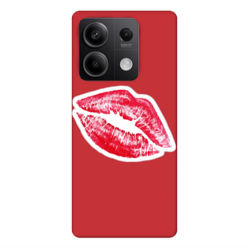 Xiaomi Redmi Note 13Pro 5G Faint Kiss Red Colored Silicone TPU Θήκη