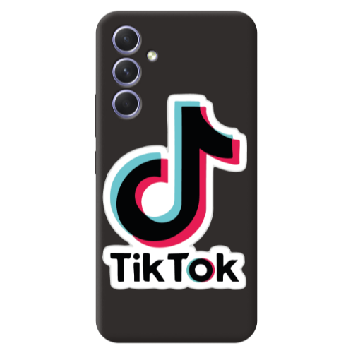 Samsung A56 Tik Tok Black Colored Silicone TPU Θήκη