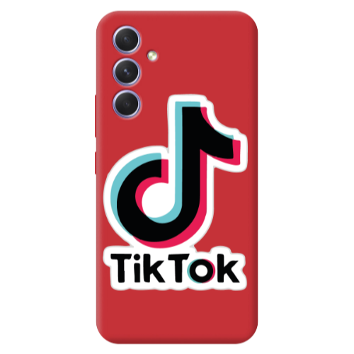 Samsung A56 Tik Tok Red Colored Silicone TPU Θήκη