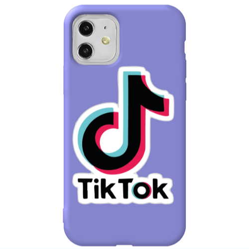 Apple iPhone 11  Tik Tok Purple Colored Silicone TPU Θήκη