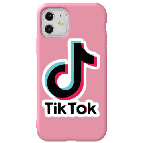 Apple iPhone 11  Tik Tok Pink Colored Silicone TPU Θήκη