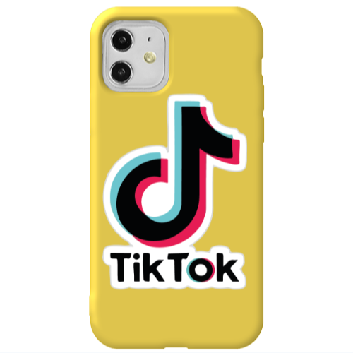 Apple iPhone 11  Tik Tok Yellow Colored Silicone TPU Θήκη
