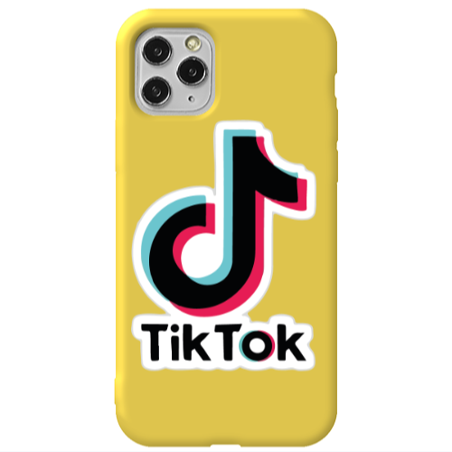 Apple iPhone 11 Pro Tik Tok Yellow Colored Silicone TPU Θήκη