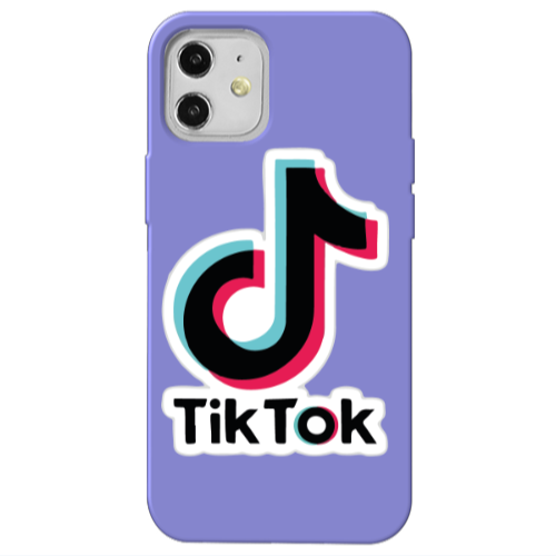 Apple iPhone 12 Tik Tok Purple Colored Silicone TPU Θήκη