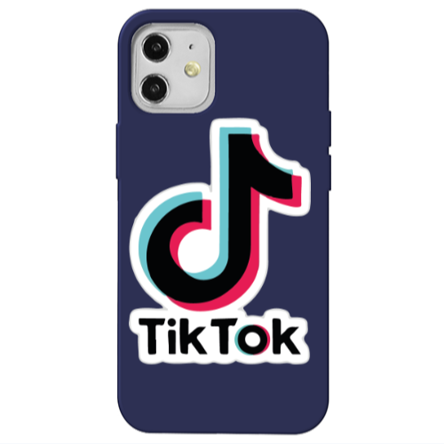 Apple iPhone 12 Tik Tok Dark blue Colored Silicone TPU Θήκη