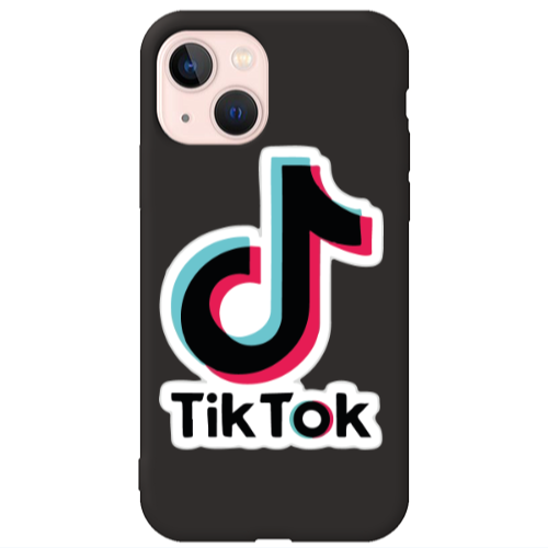 Apple iPhone 13 Tik Tok Black Colored Silicone TPU Θήκη