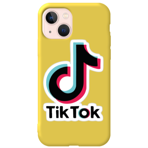 Apple iPhone 13 Tik Tok Yellow Colored Silicone TPU Θήκη