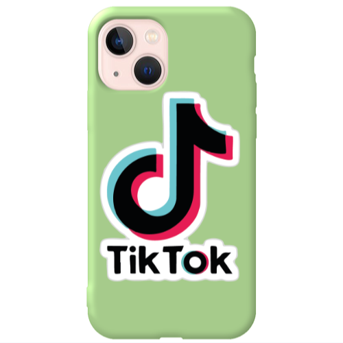 Apple iPhone 13 Tik Tok Light Green Colored Silicone TPU Θήκη