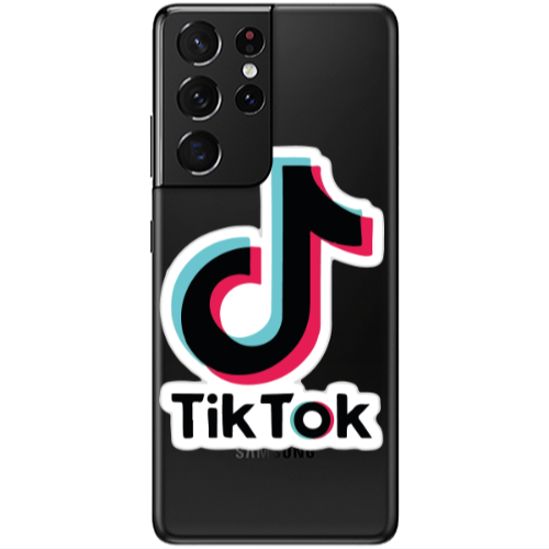 Samsung S21 Ultra Tik Tok Transparent Silicone TPU Θήκη