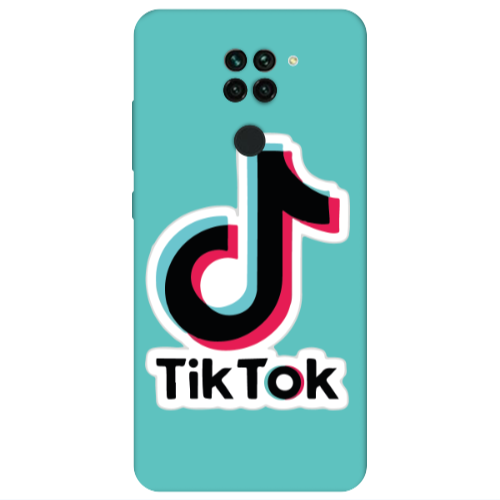Xiaomi Redmi Note 9 Tik Tok Turquoise Colored Silicone TPU Θήκη