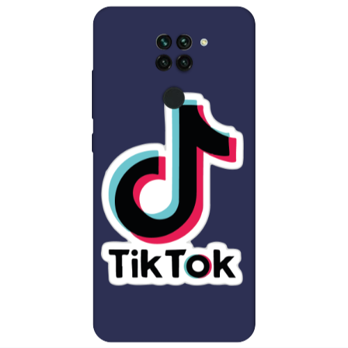 Xiaomi Redmi Note 9 Tik Tok Dark blue Colored Silicone TPU Θήκη