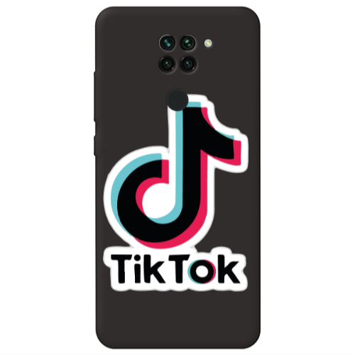 Xiaomi Redmi Note 9 Tik Tok Black Colored Silicone TPU Θήκη