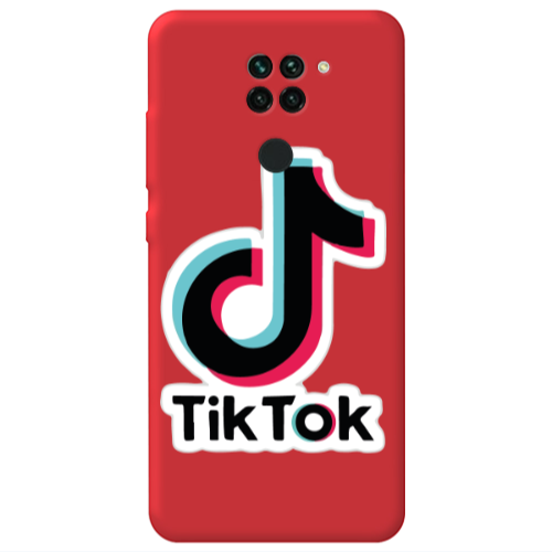 Xiaomi Redmi Note 9 Tik Tok Red Colored Silicone TPU Θήκη