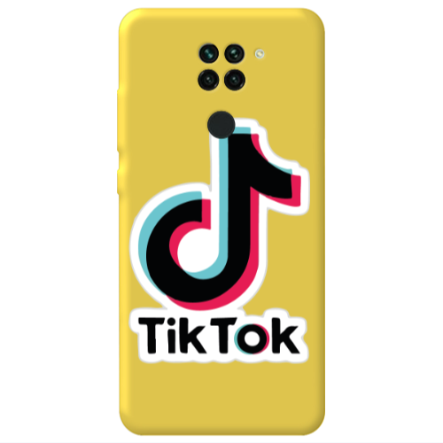 Xiaomi Redmi Note 9 Tik Tok Yellow Colored Silicone TPU Θήκη
