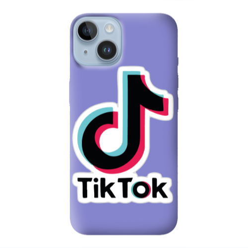 Apple iPhone 14  Tik Tok Purple Colored Silicone TPU Θήκη
