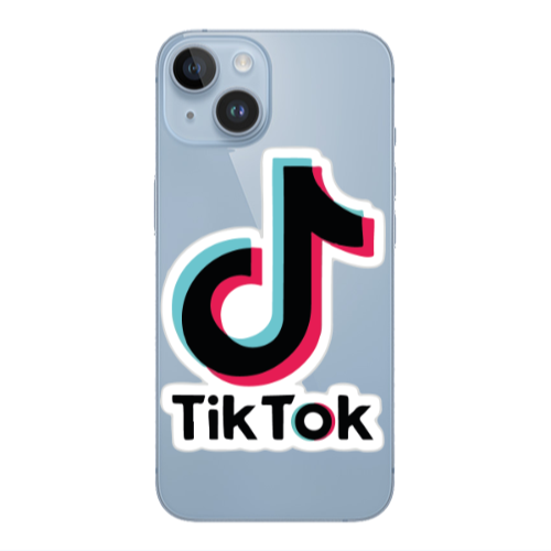 Apple iPhone 14  Tik Tok Transparent Silicone TPU Θήκη