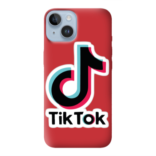 Apple iPhone 14 Plus Tik Tok Red Colored Silicone TPU Θήκη