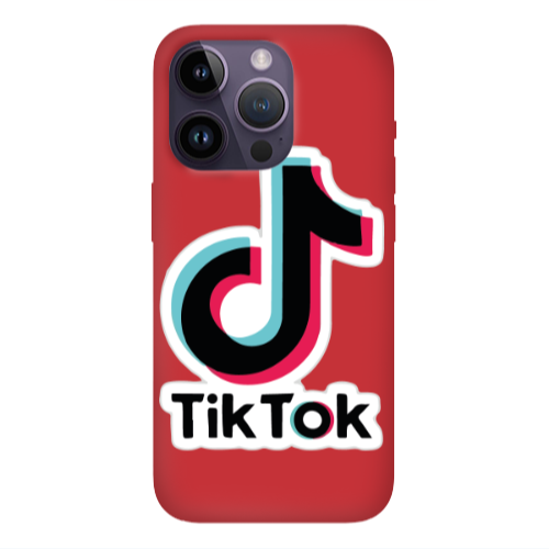 Apple iPhone 14 Pro  Tik Tok Red Colored Silicone TPU Θήκη