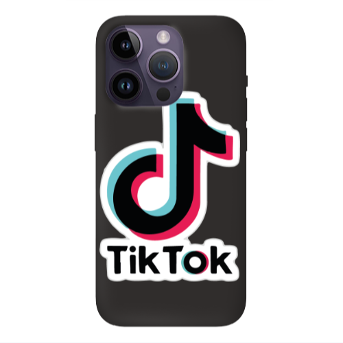 Apple iPhone 14 Pro Max Tik Tok Black Colored Silicone TPU Θήκη