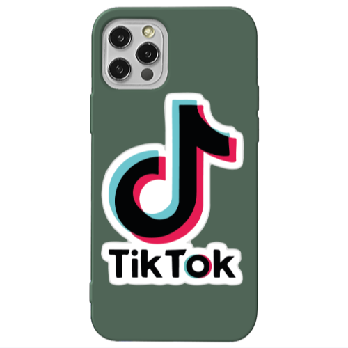 Apple iPhone 12 Pro Tik Tok Dark Green Colored Silicone TPU Θήκη