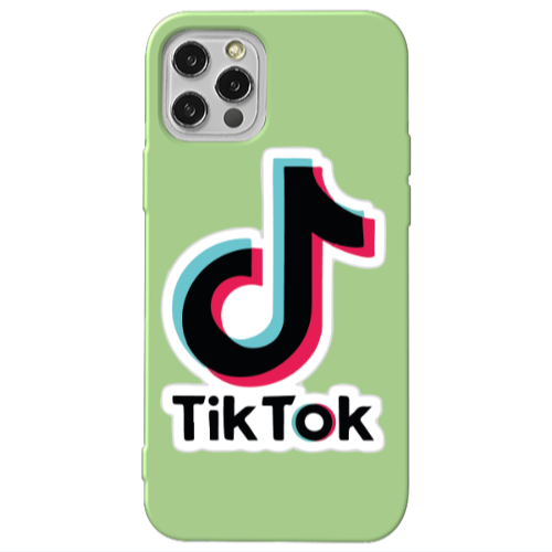 Apple iPhone 12 Pro Tik Tok Light Green Colored Silicone TPU Θήκη