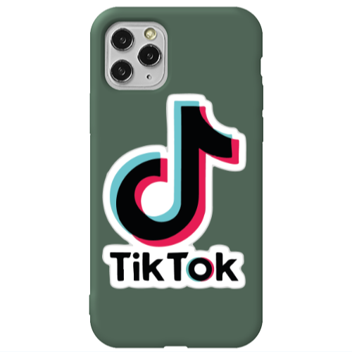 Apple iPhone 11 Pro Max Tik Tok Dark Green Colored Silicone TPU Θήκη